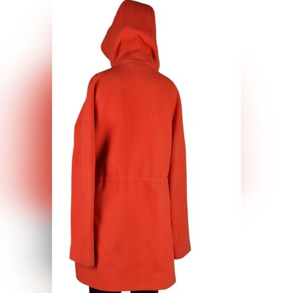 J. Crew Orange Stadium Cloth Nello Gori Wool Blend Coat - Picture 2 of 7